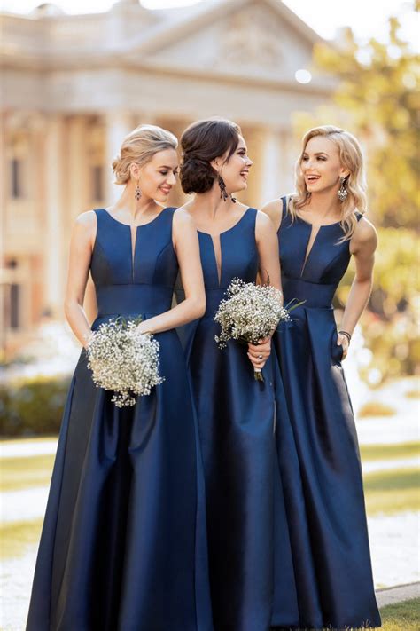 Enchanting Winter Nuptials: Elevate Your Bridesmaids with Stunning Blue Dresses